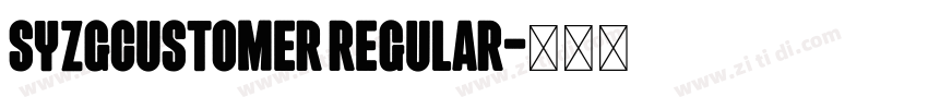 syzgcustomer Regular字体转换 syzgcustomer Regular字体转换